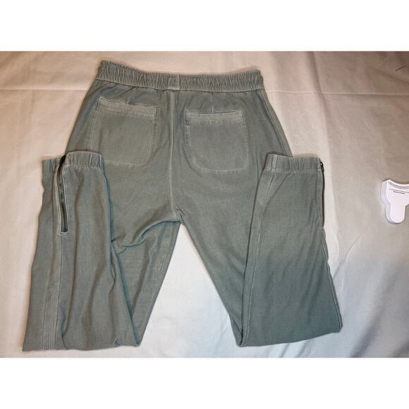 2/$35 ATHLETA Farallon Joggers 2 Pant Sage Green Casual Activewear Ankle Zip - Picture 5 of 7